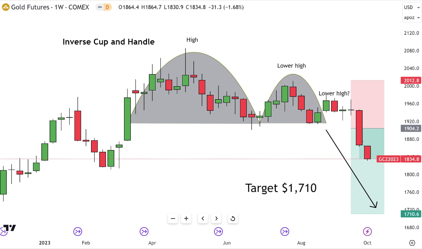 Gold crash chart